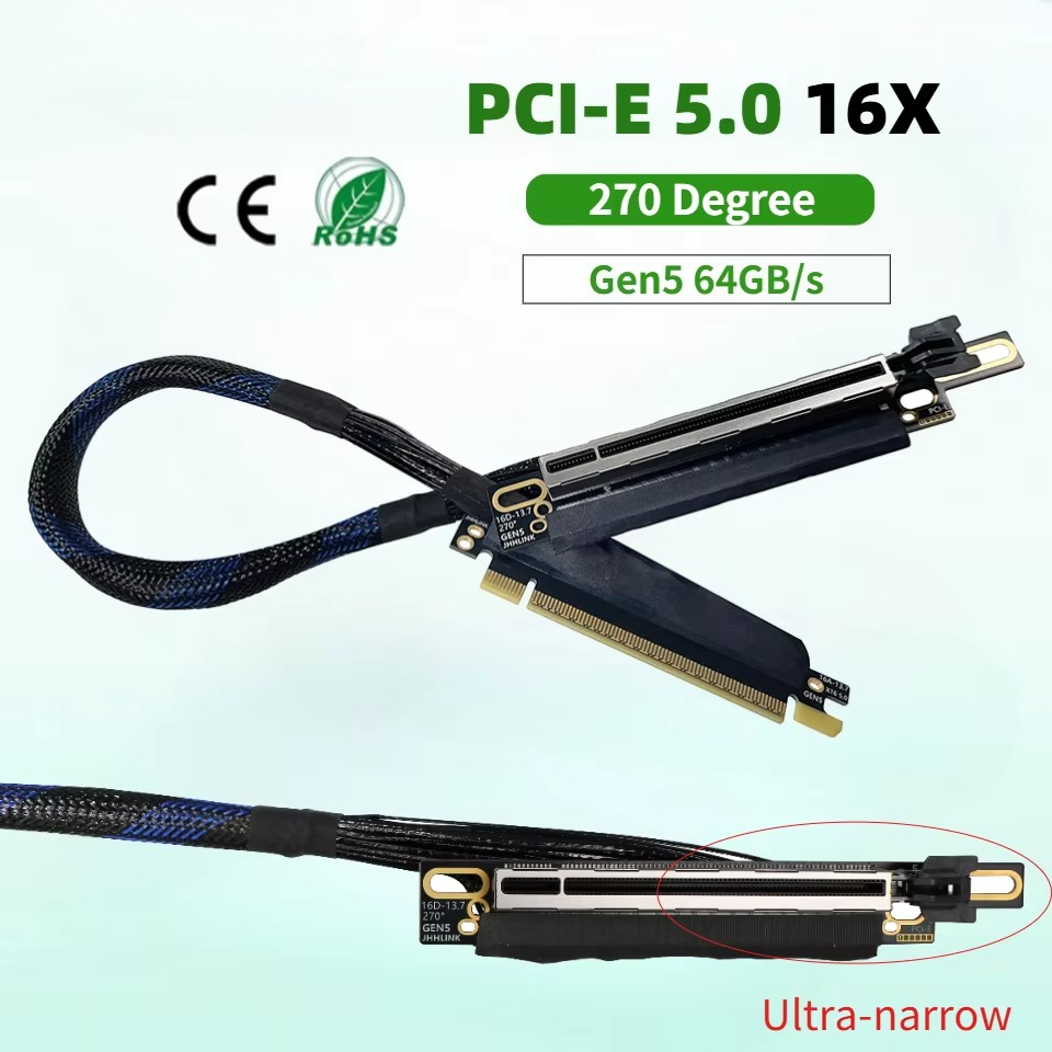 Угловой кабель-удлинитель для  – обзор и цена Pcie 5.0 Gpu Riser Cable